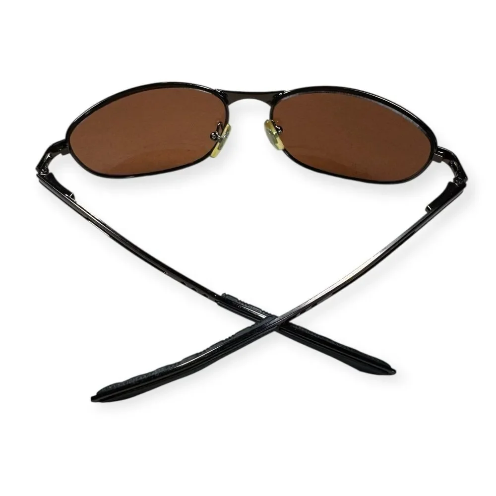 Retro Vintage Sleek Sunglasses Brown Lenses